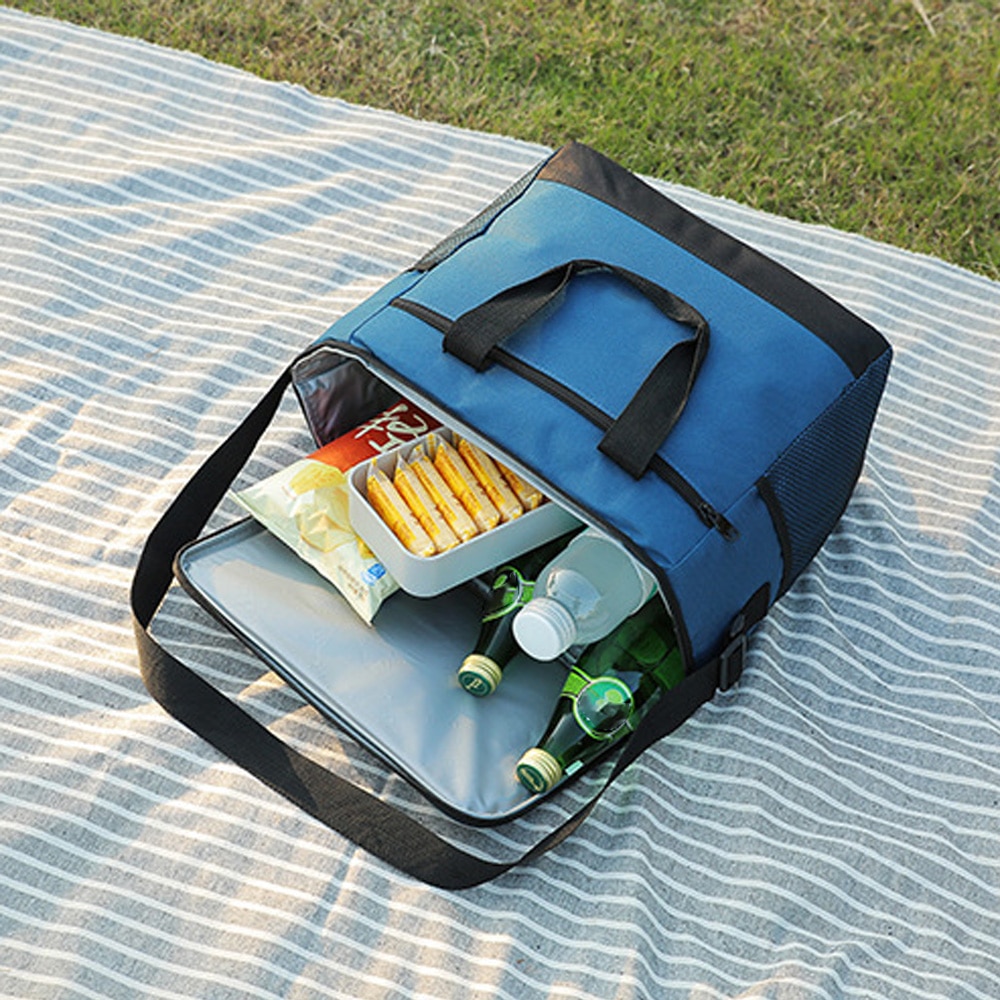 Termisk taske 16l tykkere foldbar vandtæt køler bøfferisolering kølerpose ispose vintercamping vandreture frisk holdetaske