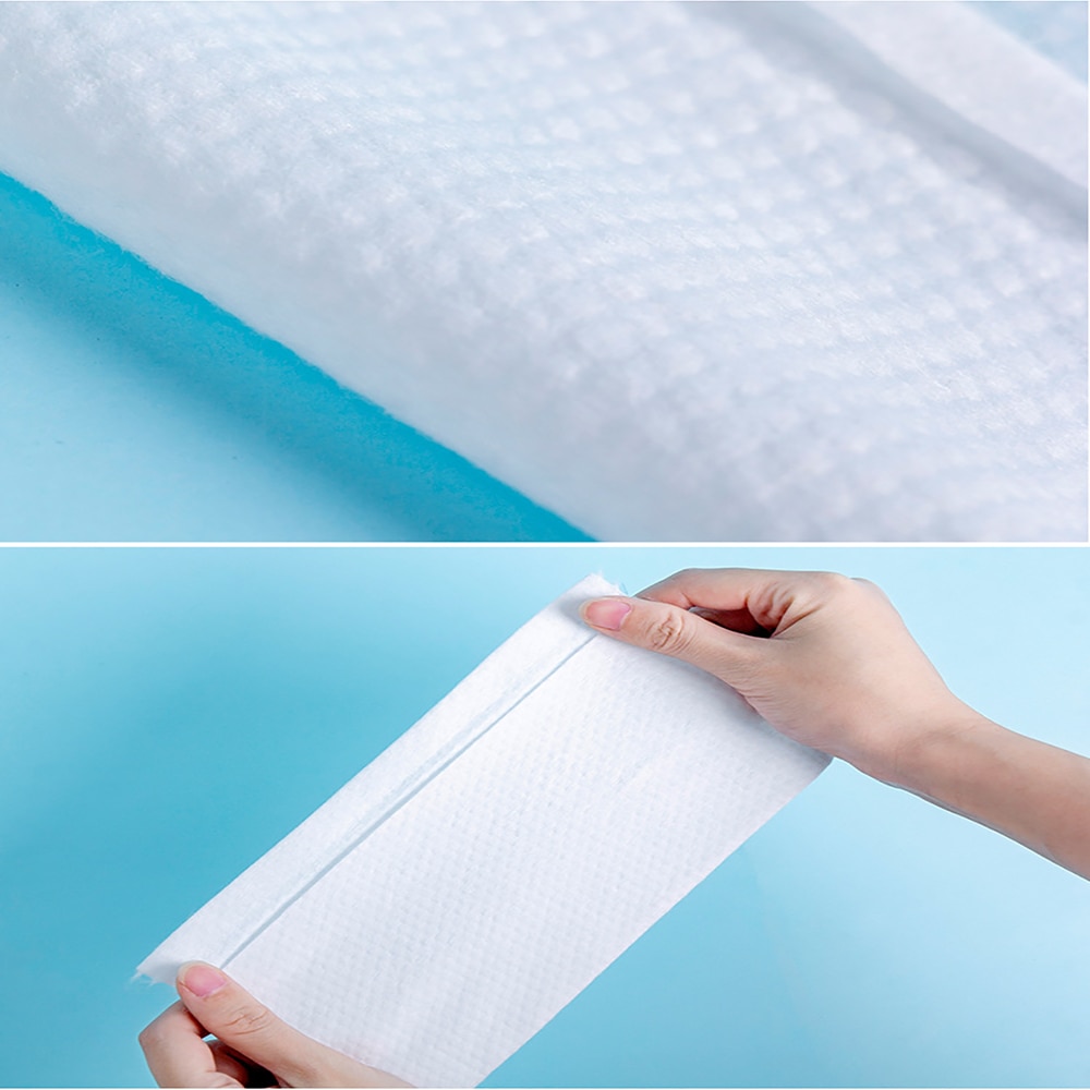 Asciugamano monouso tessuto non tessuto salviette per il trucco del tessuto per il viso tamponi di cotone detergente per il viso struccante rotolo di carta velina