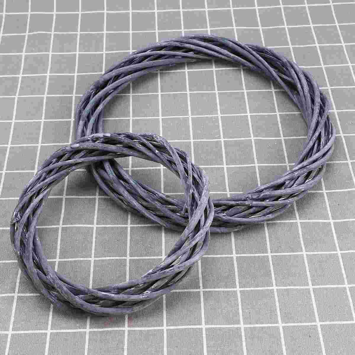 Grapevine Wreath Vine Branch Wreath Decorative Wooden Twig for Craft Decor Door House(Dia 20cm Black): Size 1