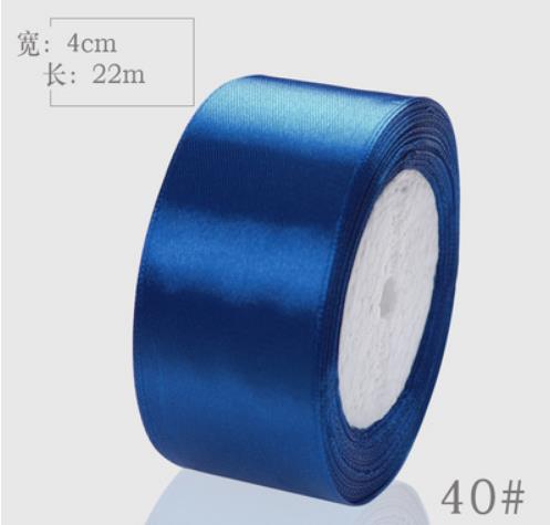 Corde d&#39;emballage en couleur 22m, largeur 4cm, ruban, cerclage de ballon, gif t, corde de fleurs, sangle lisse et brillante: Bleu