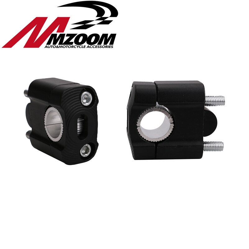 1 pair CNC 22mm 28mm Off Motorcycle Bar Clamps Handlebar riser Adapter for 7/8" 1-1/8 Pit Dirt motorbike: black