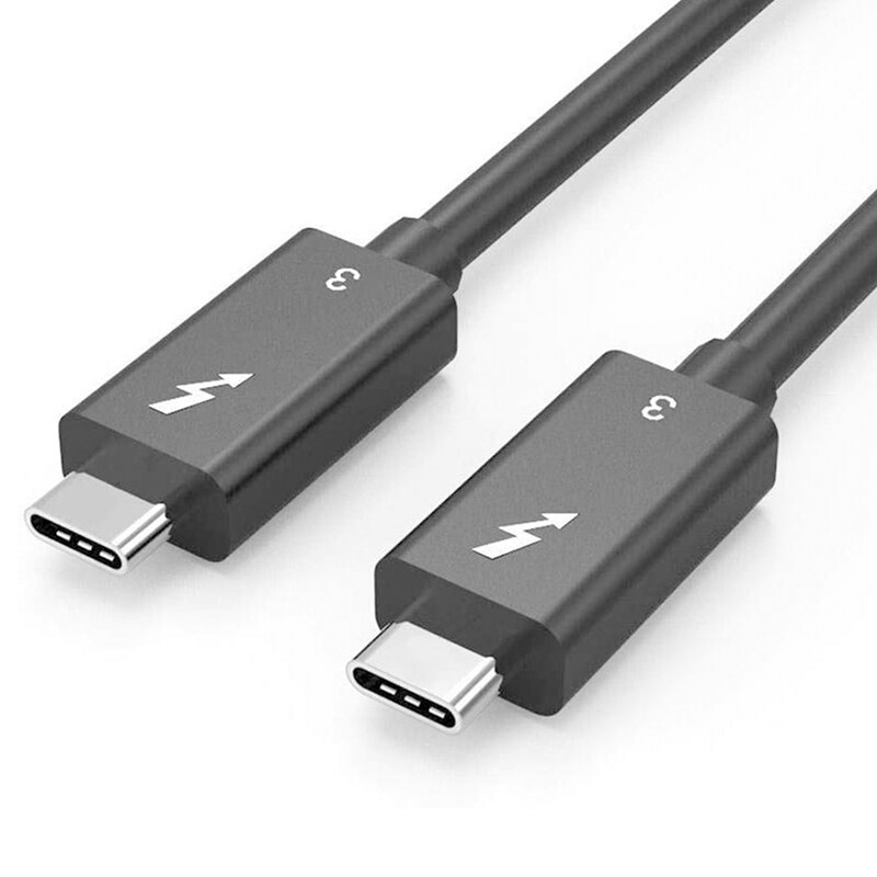 Thunderbolt 3 Cable - 40Gbps 5A/100W - 0.7m (2.3ft) - Super Fast Data Transfer for Docks, Displays, Storage