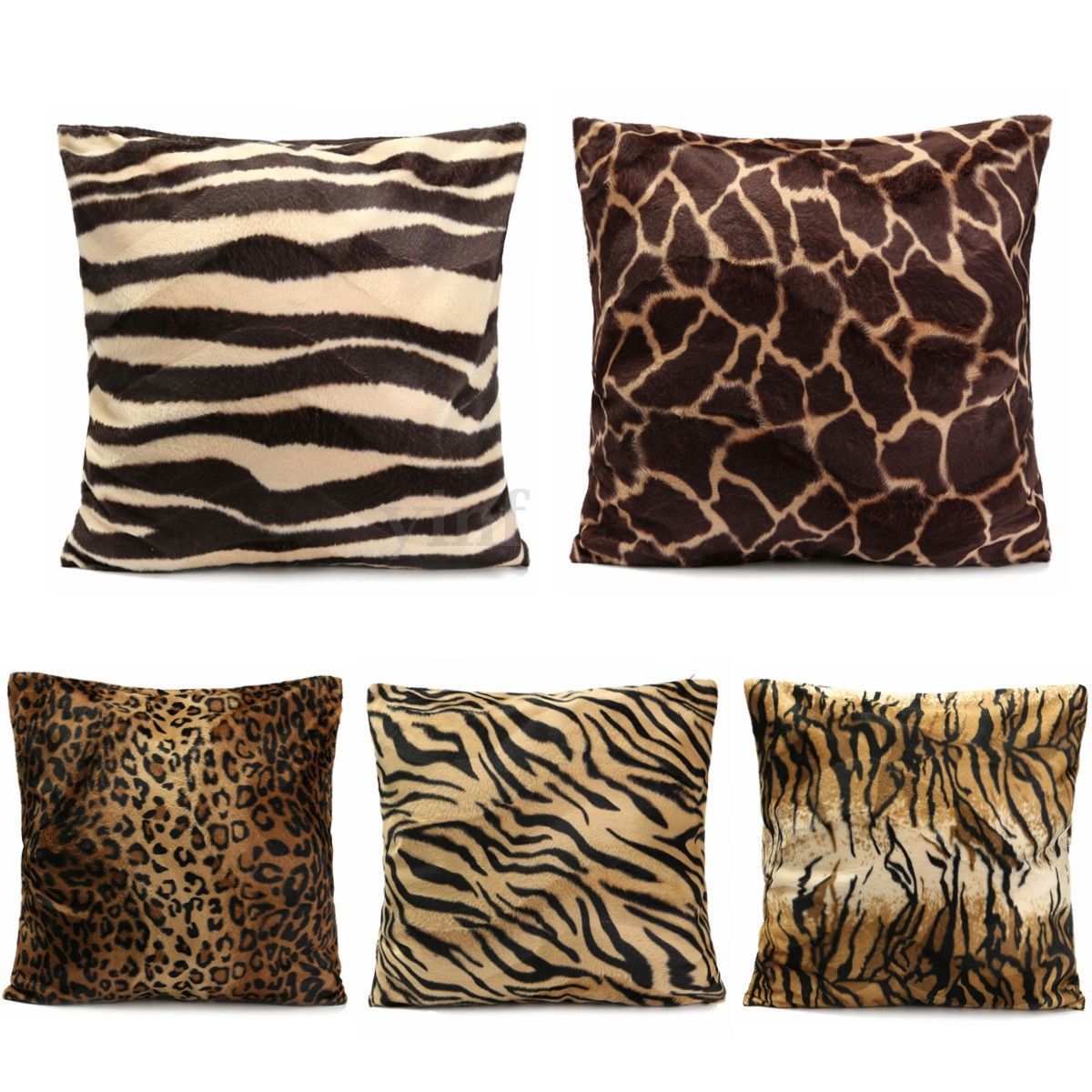 Funda de almohada con de cebra y leopardo, cojín decorativo para el coche