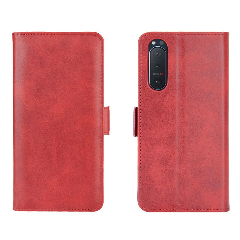 for Sony Xperia 5 II 2 5m2 Mark II MK II XQ-AS52 XQ-AS62 XQ-AS72 Double Wallet Flip Leather Cover Phone Case Capa Etui Fundas