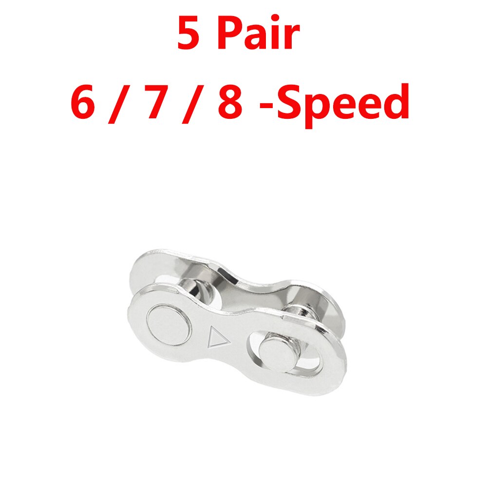 RISK-cadena de bicicleta de montaña, conector rápido, conector Maestro de conexión para 6-7-8/9/10/11/12 velocidades: 6-7-8 Speed 5 pair