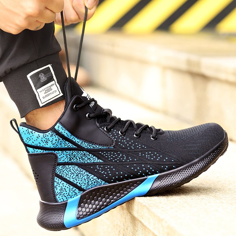 Suadex Werkschoenen Veiligheid Stalen Neus Schoenen Mannen Ademende Sneakers Schoenen Ankle Wandelschoenen Anti-Piercing Beschermende Schoeisel