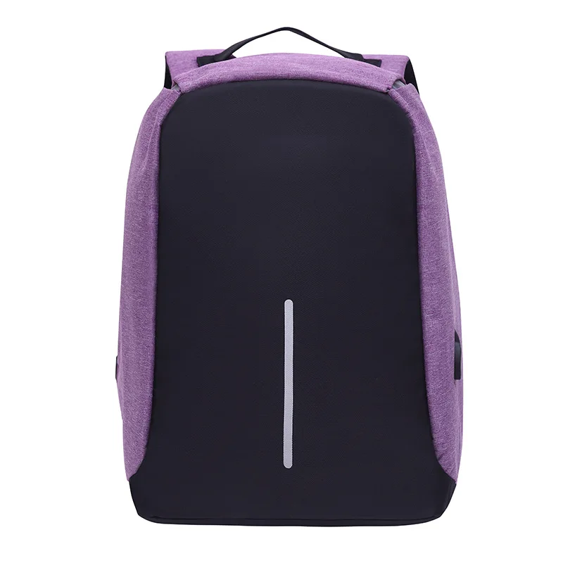 Anti-theft Backpack Bag 15.6 Inch Laptop Men Mochila Male Waterproof Back Pack Backbag Large Capacity School Backpack: PURPLE