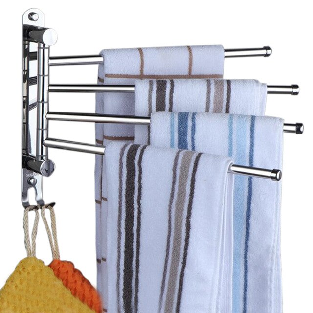 KES Black Swivel Towel Bar For Bathroom 9-Inch Swing Out