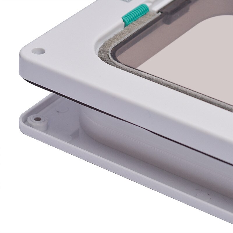 Puerta con solapa para perro y gato, puerta de seguridad de 4 vías con solapa para gatos, gatito, puerta de plástico ABS para perros pequeños, chapa con Chip para puerta de Mascota