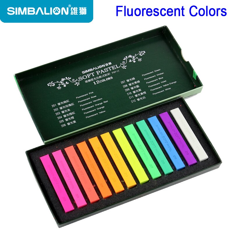Simbalion 12 farver galleri blød pastel skitse/fluorescerende/liv og naturtoner tegneudstyr