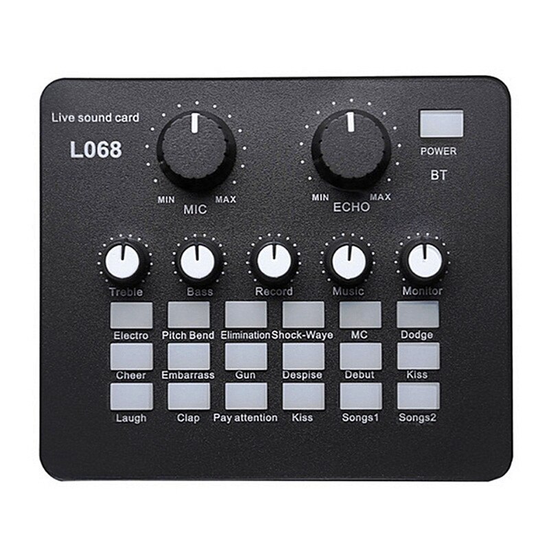 Sound Card Built-in Multiple Sound Effects USB Computer Sound Card for Smartphone / PC: Default Title