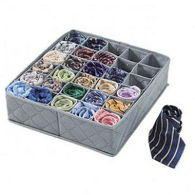 30 Cellen Houtskool Bamboe Ondergoed Stropdassen Sok Drawer Closet Organizer Storage Box