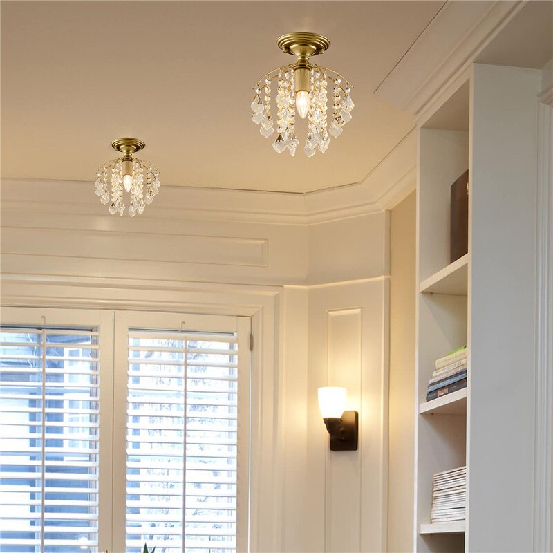 Moderne minimalistisk krystal loftslampe indendørs belysning nordisk boligindretning luksus stue soveværelse pedant lys