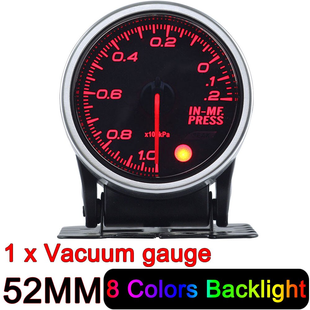 HD 2&quot; 52mm 8 Color LED Car Air Fuel Ratio Gauge Auto Bar Turbo Boost Gauge Meter Oil Water Temp Gauge Voltmeter EGT Tachometer: Vacuum