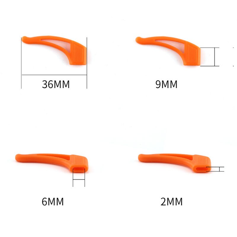 Soporte antideslizante de silicona de para gafas, gancho para las orejas, punta de patilla deportiva, 1 par,