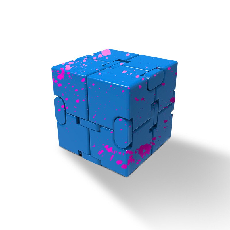 Multicolorido parafuso prisioneiro dobrável cubo liga de alumínio infinito cubo mágico flip bolso cubo divertido cubo dedo brinquedo criativo brinquedo descompressão: B STYLE 5