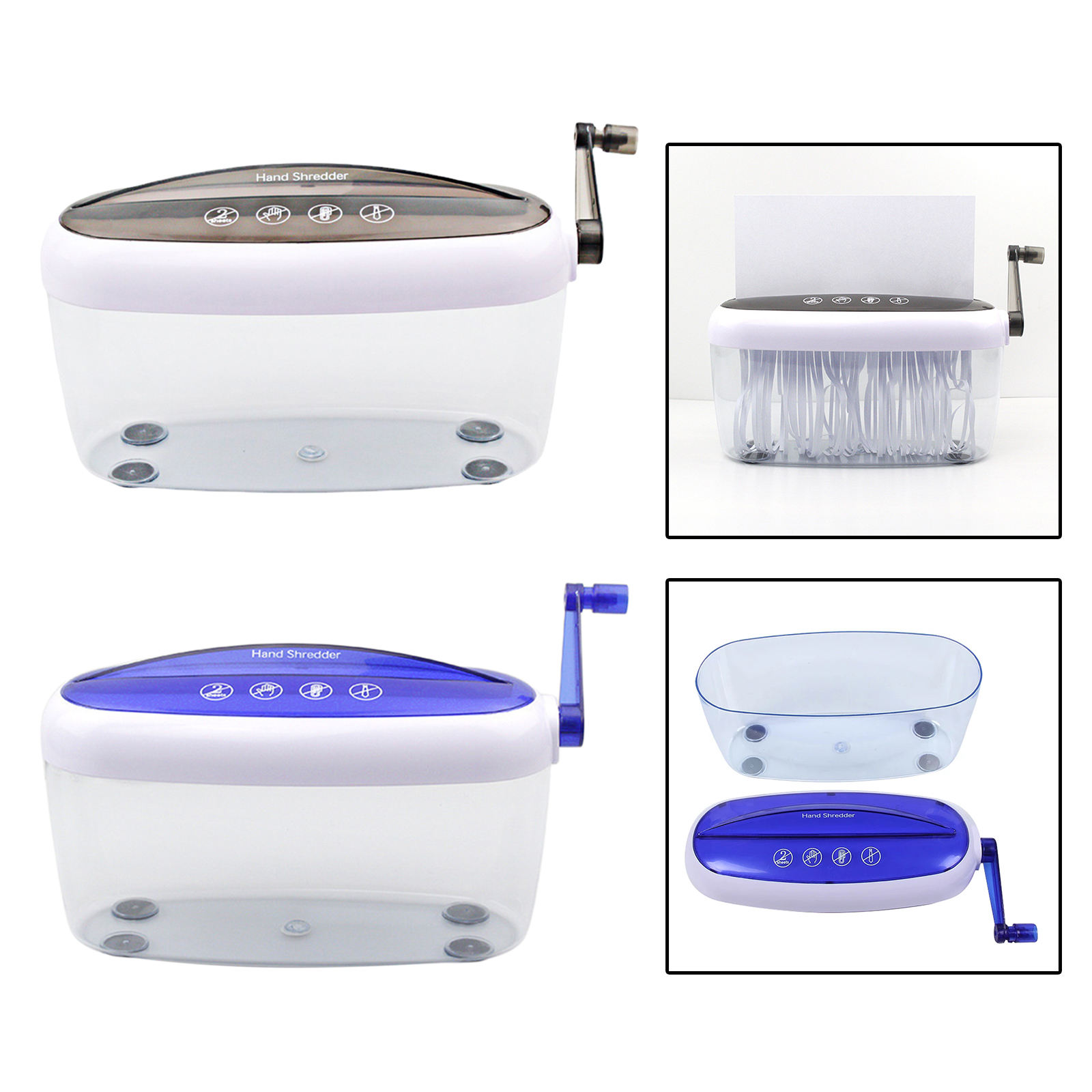 A4 Mini Hand Crank Shredder Crusher Paper Documents Cutting Machine Office Home Manual Paper Shredder