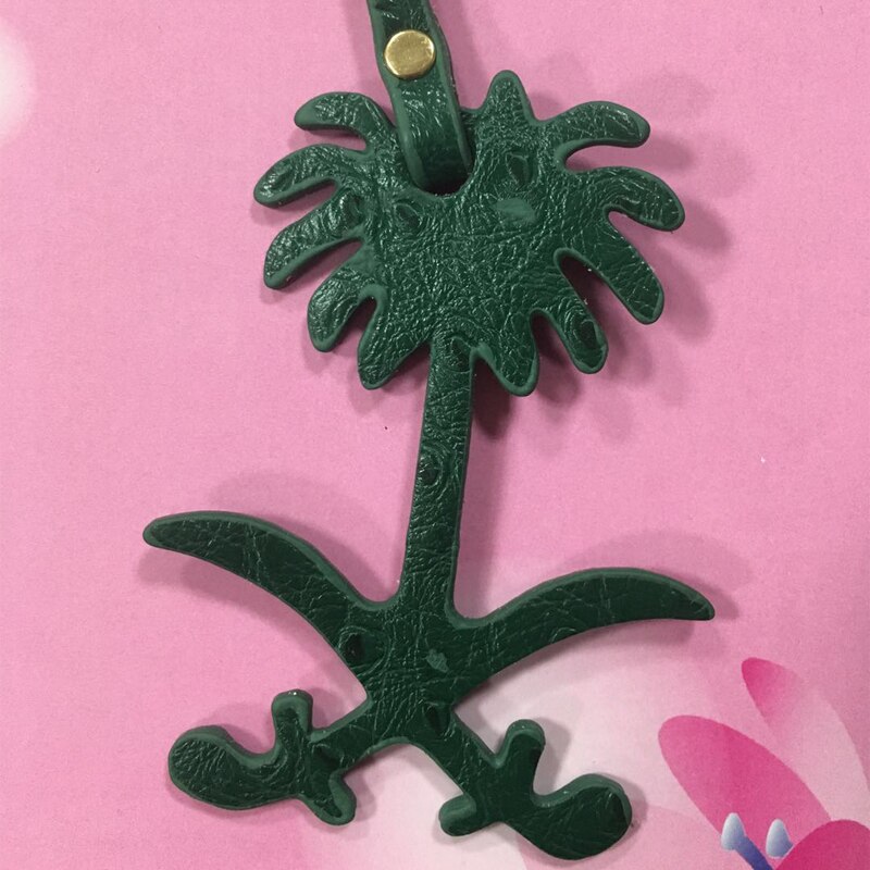Green Ostrich Palm Tree Women BaG Accessories Python Pattern Arabic Letters Hanging Decoration For Women Bags Backpacks