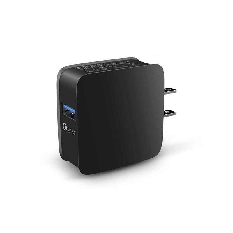 10 sztuk/partia ładowarka ścienna do telefonu komórkowego 18W pojedynczy QC3.0 USB szybka ładowarka ścienna Adapter kompatybilny dla inteligentnego telefonu komórkowego: US-Black