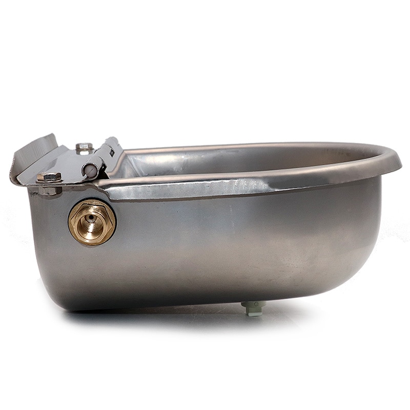 Livestock Horse Cow Automatic Water Bowls Stainless Steel Drinking Bowl Float Outlet For Cattle Dog Sheep Pig Feeder