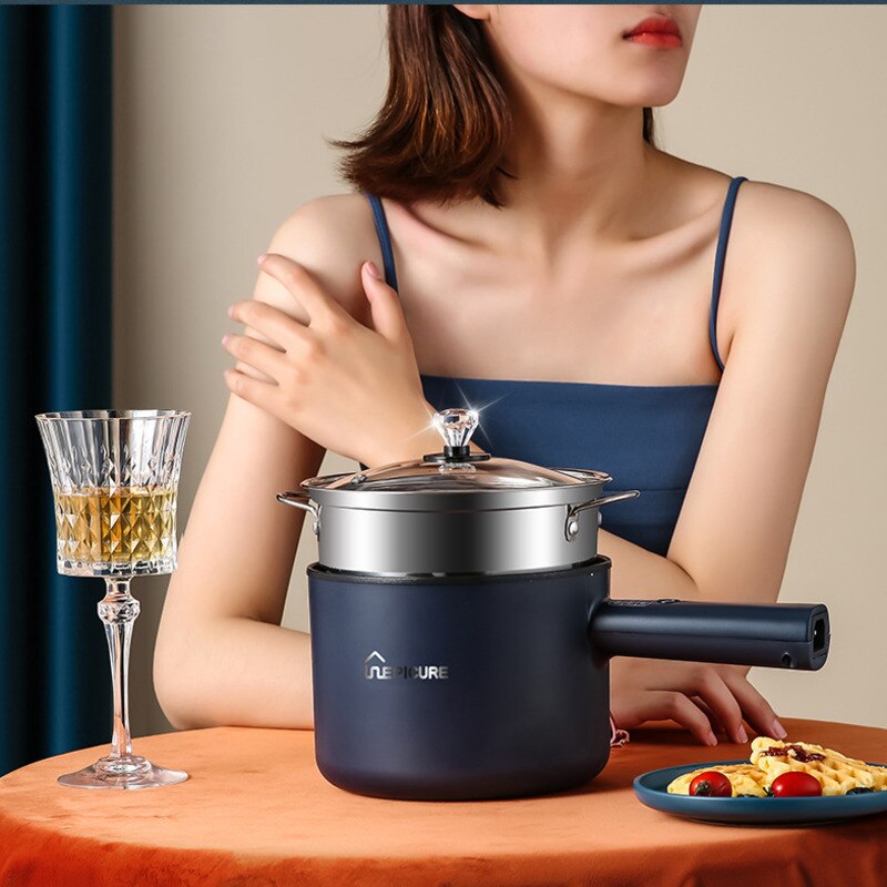 Elektrische Fornuis Machine Huishoudelijke 1-2 Mensen Pot Multi Elektrische Rijstkoker Non-stick Pan 110-220V Enkele/Dubbele Laag