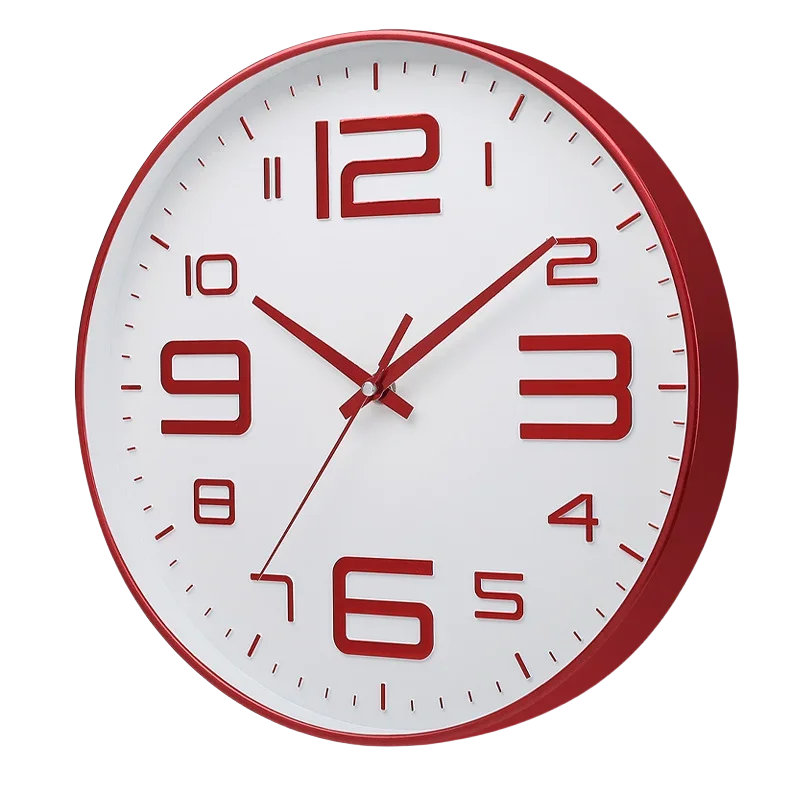 Relógio de parede moderno e simples de 8 polegadas adequado para quarto, sala de estar, relógio decorativo de sala de estudo: Preto