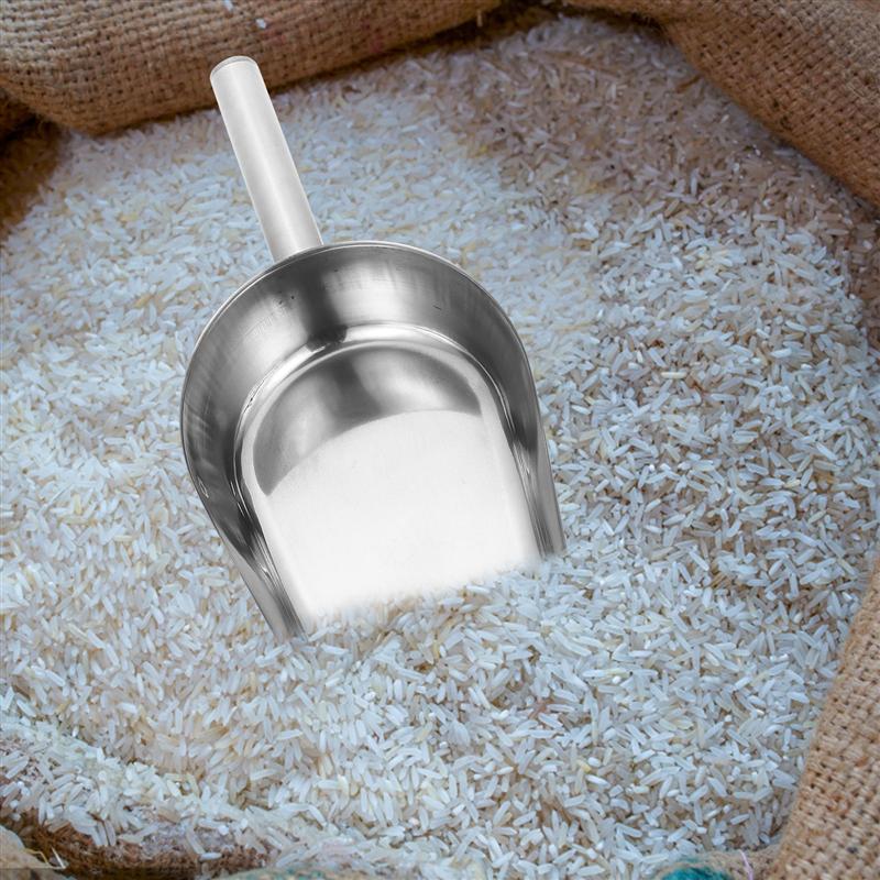 Pala de acero inoxidable para medir Harina de azúcar, granos de arroz, para fiestas, Bar, Buffet, comercial, utensilios de cocina