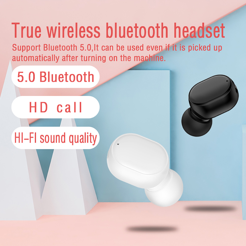 Bluetooth 5.0 Oortelefoon Mini Draadloze Oortelefoon In Oor Met Mic Headset 3D Stereo Oordopjes Voor Samsung Huawei Xiaomi Androidios