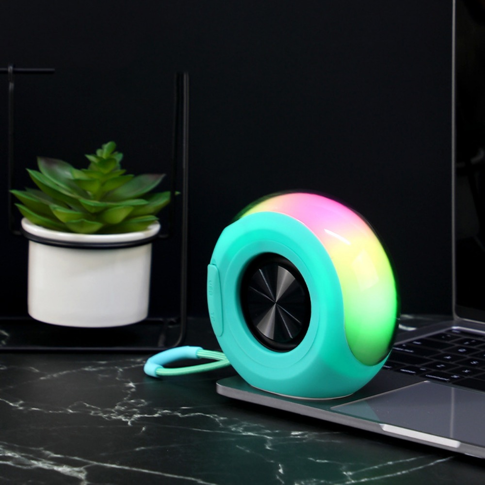 Mini Altavoz Bluetooth 2 en 1, caja de sonido inalámbrica magnética de alto sonido con iluminación RGB, Subwoofer portátil de para hombres y mujeres: Madera