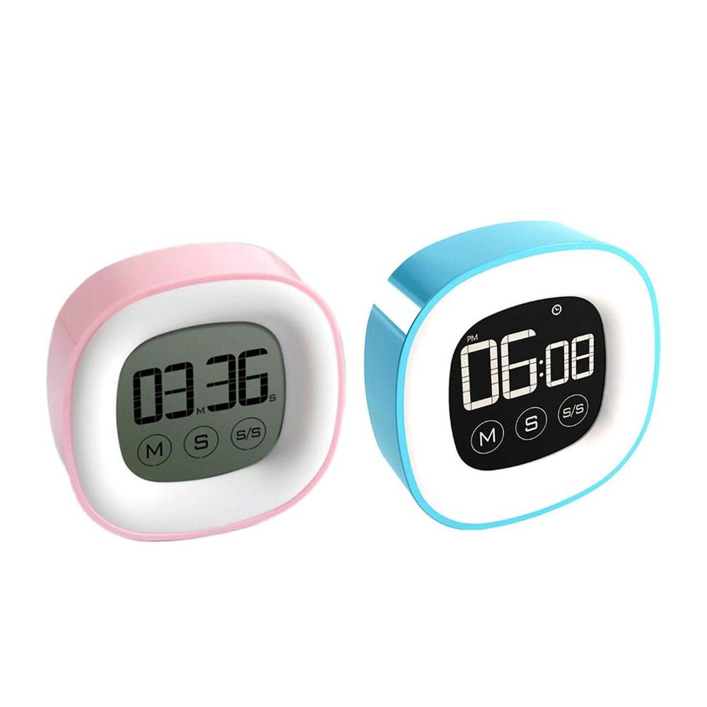 LCD Digital Kitchen Countdown Timer Mini Cooking Timer with Timer Memory Recall Magnetic Stopwatch Cooking Alarm Clock 2 Colors