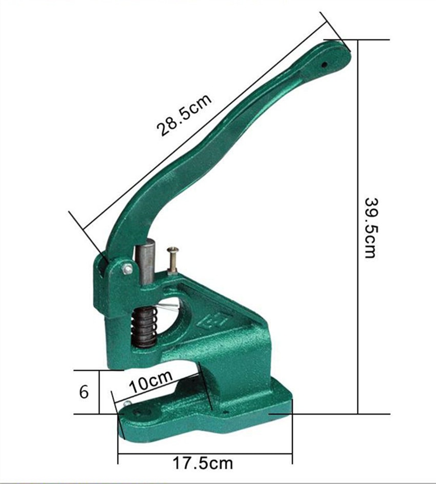 DK93 Handmade Manual Press Machine Stud Rivet Setter Machine Dies Tool Hand Press Grommet Snap Machine for For Banner Bags Shoes