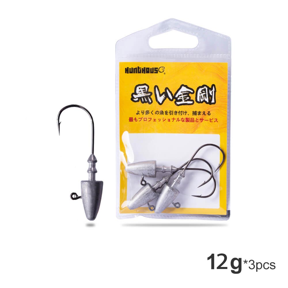 Hunthouse soft lure 5g 10g 15g 20g fishing lead head screw head jig head for big shad fishing tool fishing equipment: 308-12g
