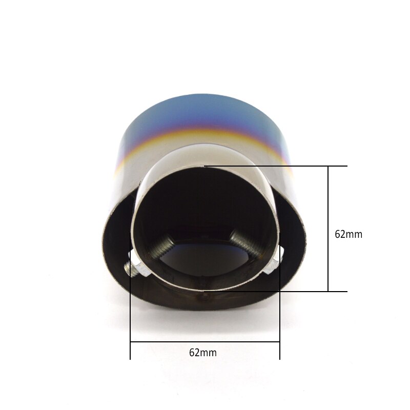 universell biler eksos lyddemper spiss rustfritt stål rør krom listverk modifisert bil bak bakre hale foring tilbehør