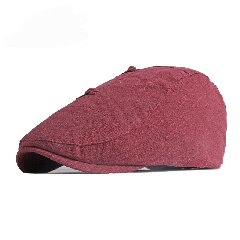 Béret à visière plate pour femmes, casquette de printemps et d&#39;été à la , chapeau d&#39;artiste à visière, casquette de journal de Style National,: Rouge