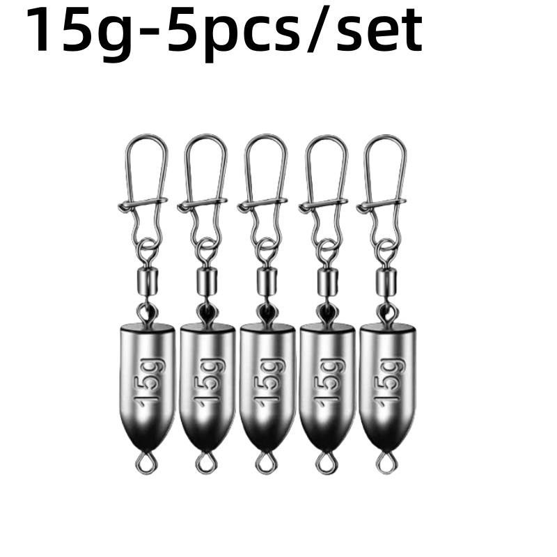 5 peças 10g/15g/20g/25g/30g/40g/50g/60g chumbada de chumbo fundo côncavo roadrunner tapering chumbadas conector de pesca equipamento: Laranja