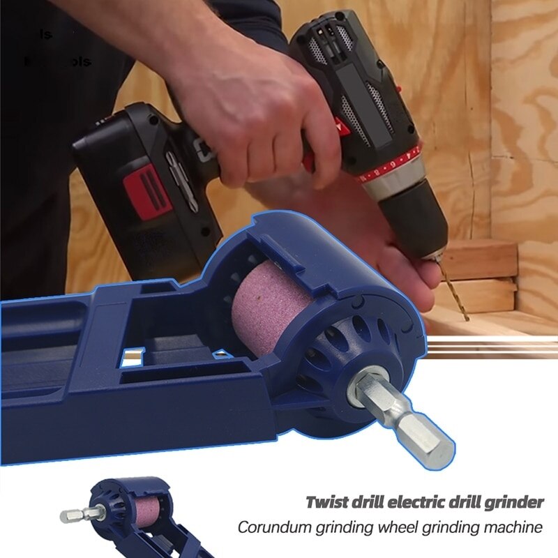 1Pcs Drill Grinder Grinding Wheel Drill Bit Sharpener Set Portable Electric Drill Grinder Straight Shank Twist Drill Grinder