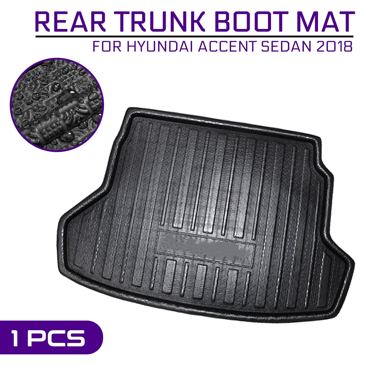 Auto Vloermat Tapijt Voor Hyundai Accent Sedan Kofferbak Anti-Modder Cover