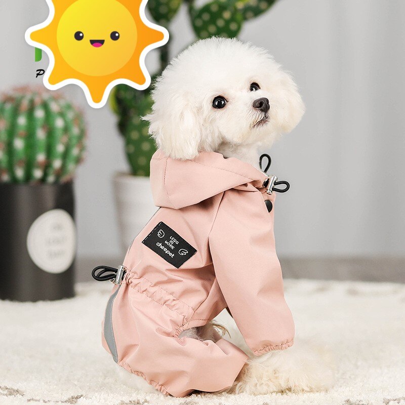 Waterdichte hondenkleding jas kleding voor honden franse bulldog chihuahua huisdier regenjas jas kleding puppy abrigo: Roze / Ik