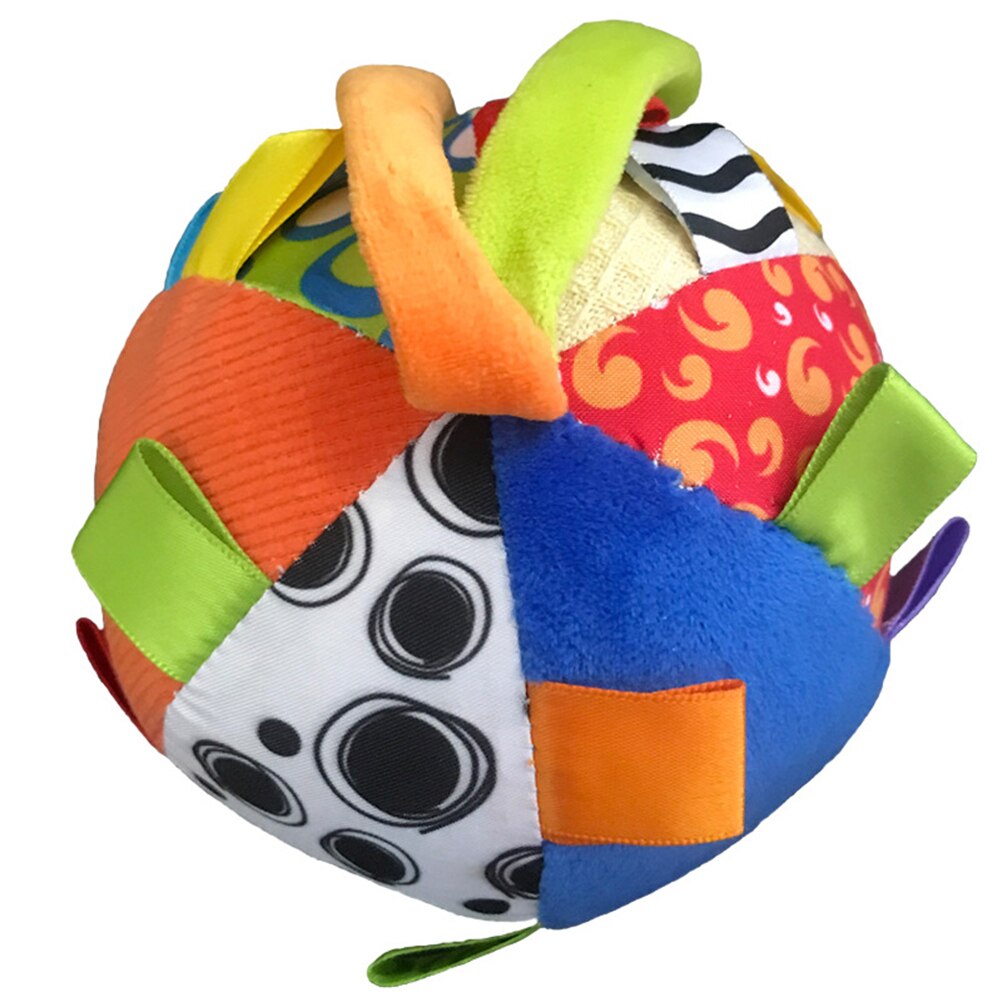 Hand Ball Toy For Baby Plush Ring Bell Rattle Hand Grasp Ball Bed Hanging Appease Toy For Baby Cotton Hand Grasp Ball #20