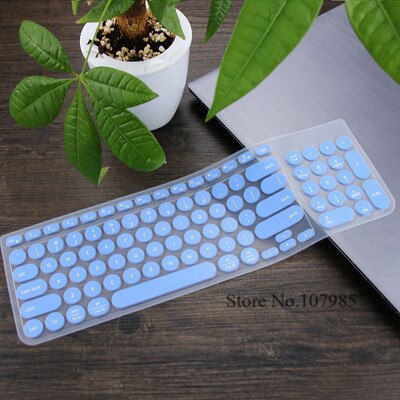 Silicone Laptop Keyboard Cover Skin Protector For Logitech K780 Multi-Device Wireless Keyboard K 780: Blue