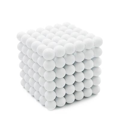 512 pz/lotto fai da te metallo neodimio magnete magico sfere magnetiche blocchi cubo costruzione giocattoli da costruzione Colorfull Arts Crafts Toy: white-3mm-512pcs