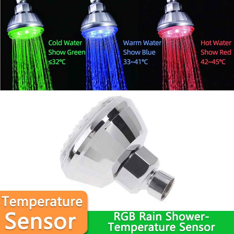 Led Water Kraan Accessoires Glow Kleurrijke Tap Nozzle Voor Badkamer Keuken Head Light 3 Kleuren 7 Kleuren: Sensor RGB R Shower
