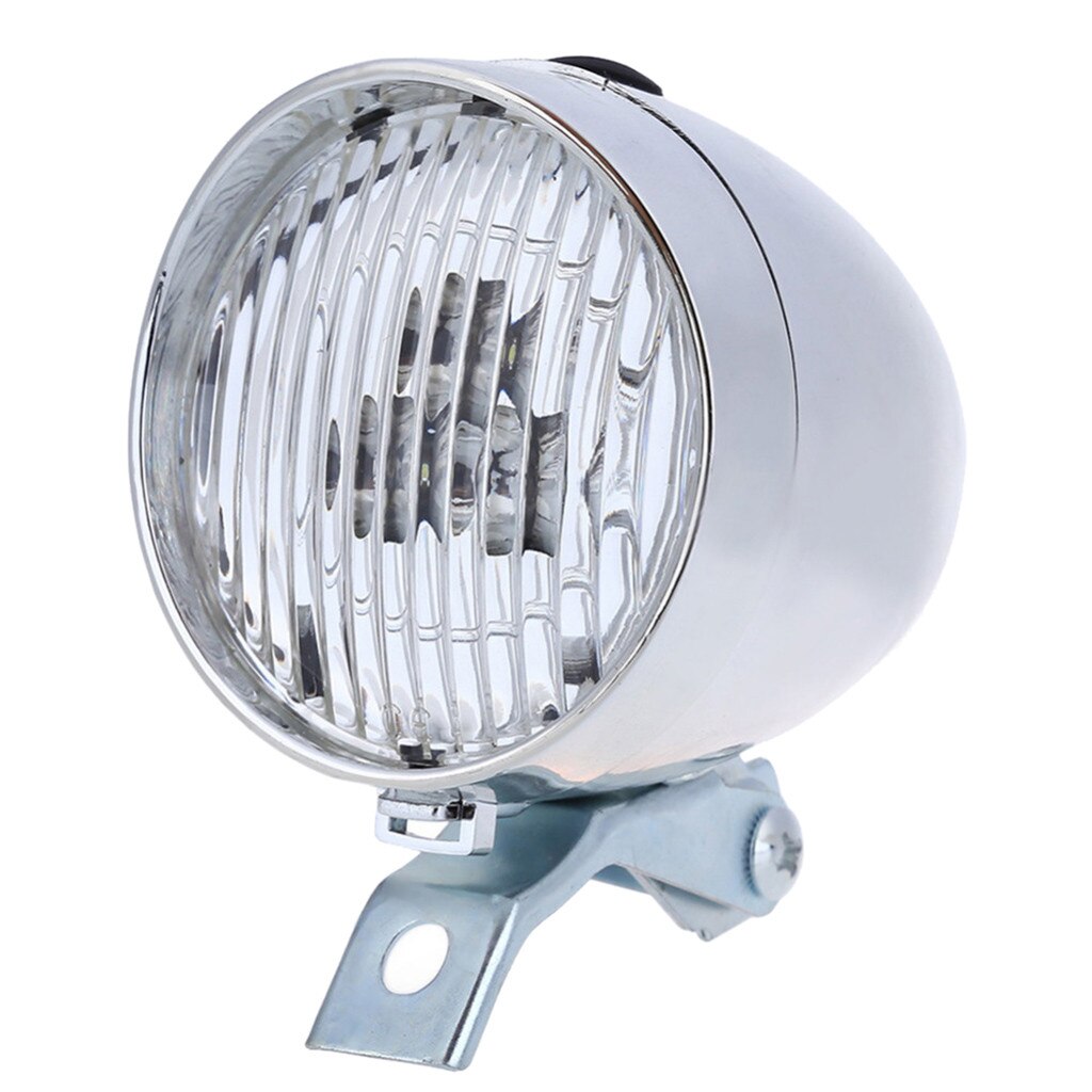 Nebelscheinwerfer Klassische LED Jahrgang Fahrrad Scheinwerfer Fahrrad retro Kopf hell Nebel Lampe Sicherheit Warnung Licht: Silber-