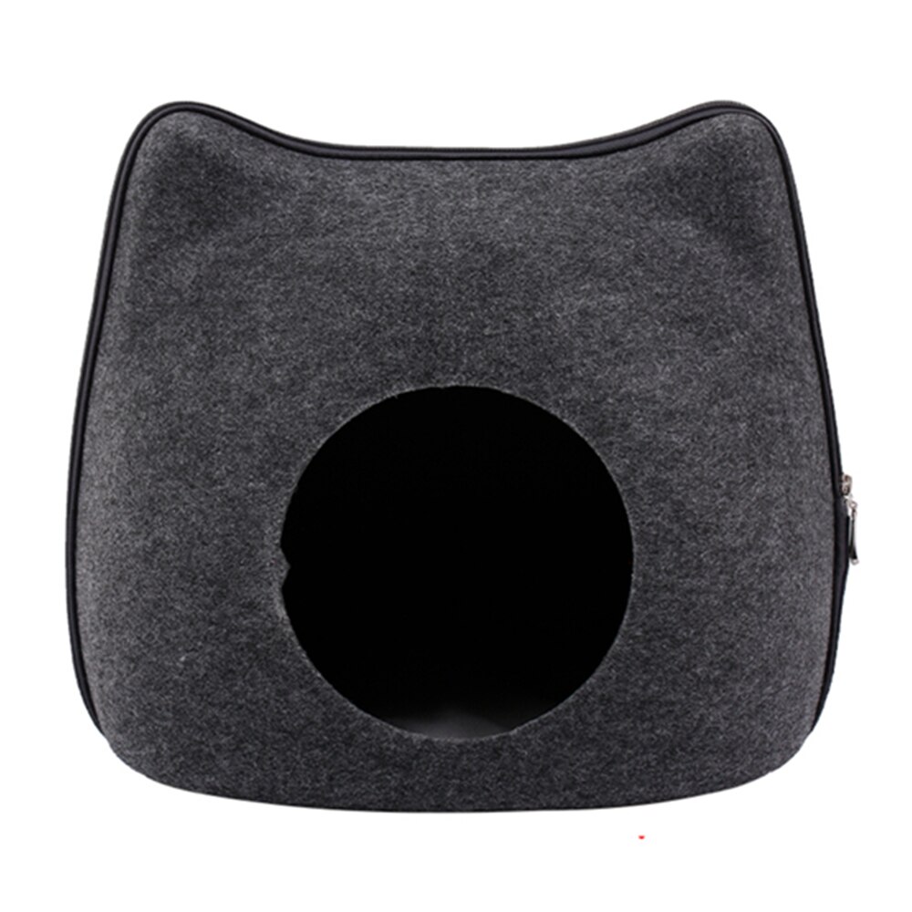 Hond Kat Bed Cave Slaapzak Vilt Doek Huisdier Huis Nest Kat Mand Producten Met Kussen Mat Voor Katten Dieren levert: H25088GY