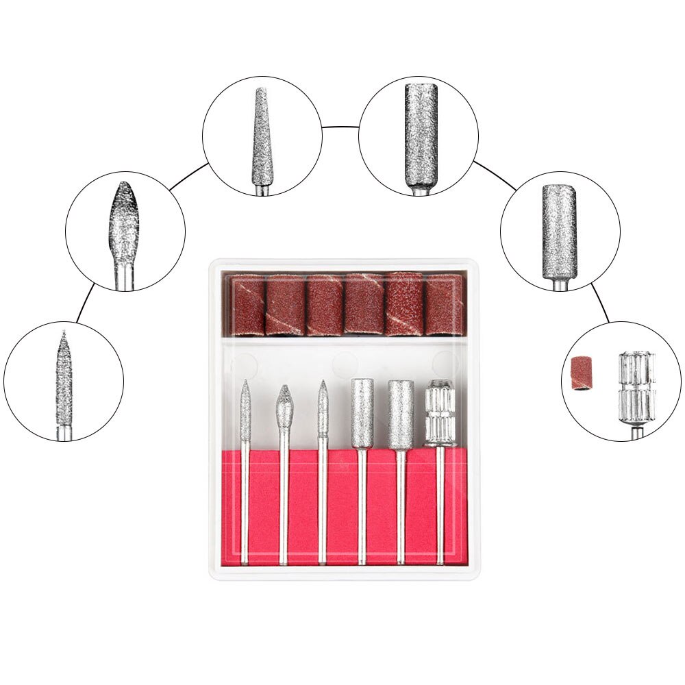 Electric Nail Drill Pedicure Milling Drill Bits Manicure Machine Cutters Apparatus for Manicure Nail Art Drill File Cutter Set
