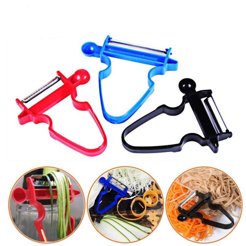 3-piece multi-function shredder, peeler, Julian stainless steel blade peeler, grater, kitchen tool, three Magic Trio Peeler