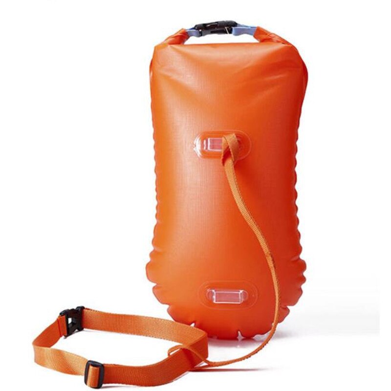 Utendørs svømme bøye multifunksjonell svømming drivpose svømming flyte vanntett pvc livbelte vannsport: Oransje