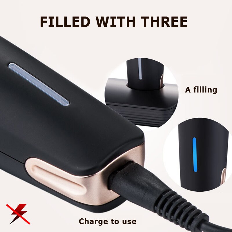 Baorun Rechargeable Men Hair Clippers Adjustable Cutting Blade Hair Trimmer Haircut Grooming Hair Cutting Tool with 8 Combs