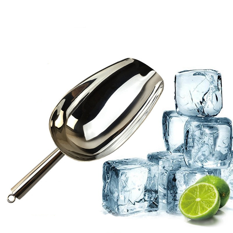Pala de hielo para comida, pala de aluminio multifuncional para restaurante, utensilios de cocina, herramienta de fruta seca, 6 pulgadas, 1 pieza