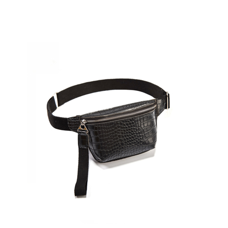 Taille Tasche für Frauen brust tasche pu Leder Fanny Pack Telefon Beutel Brust Packs Damen Breiten Gurt Gürtel Tasche Weibliche crossbody-tasche: Black